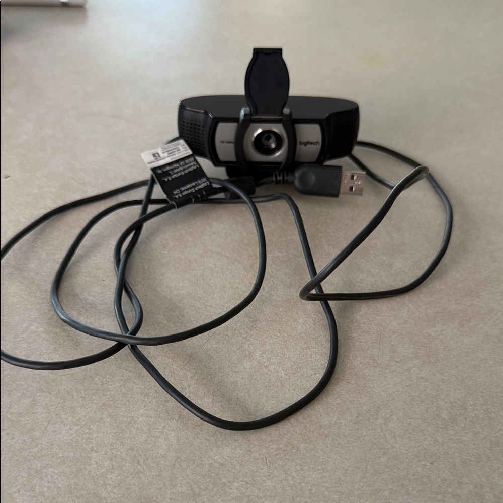 Logitech Black Webcam with USB Connectivity